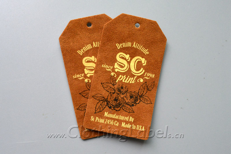 What is the function of leather labels?