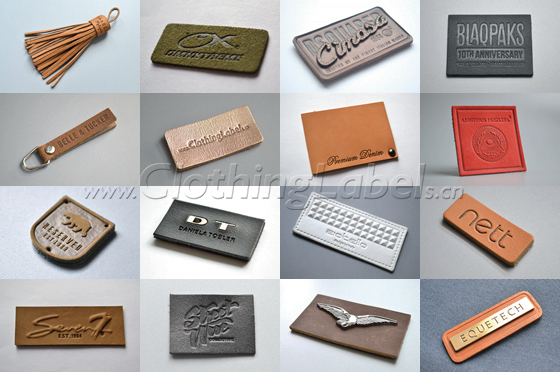 Image of custom leather labels